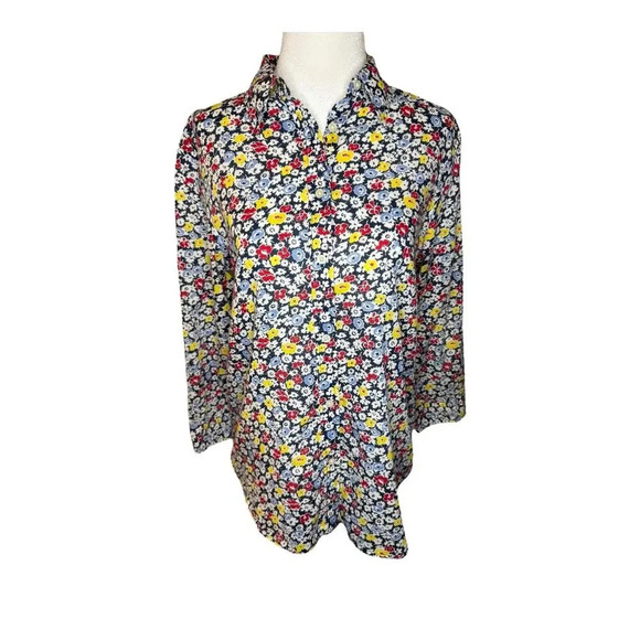 Lauren Ralph Lauren Women's Size Small Floral Button-Up‎ Shirt Multicolor - Picture 1 of 7